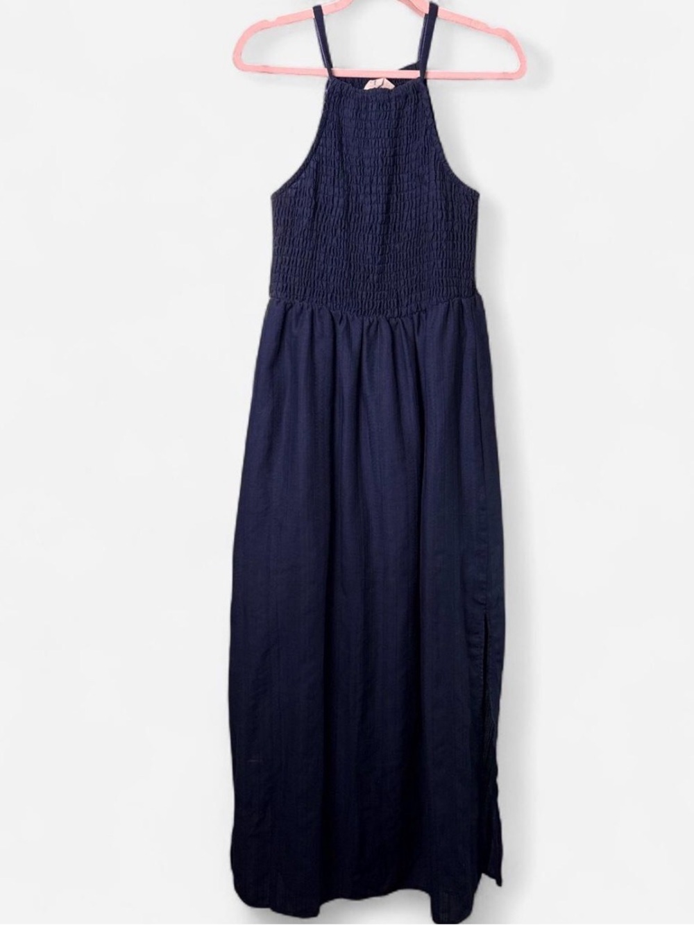 UNIVERSAL THREAD Navy Blue Smocked Sleeveless Maxi Dress Medium M